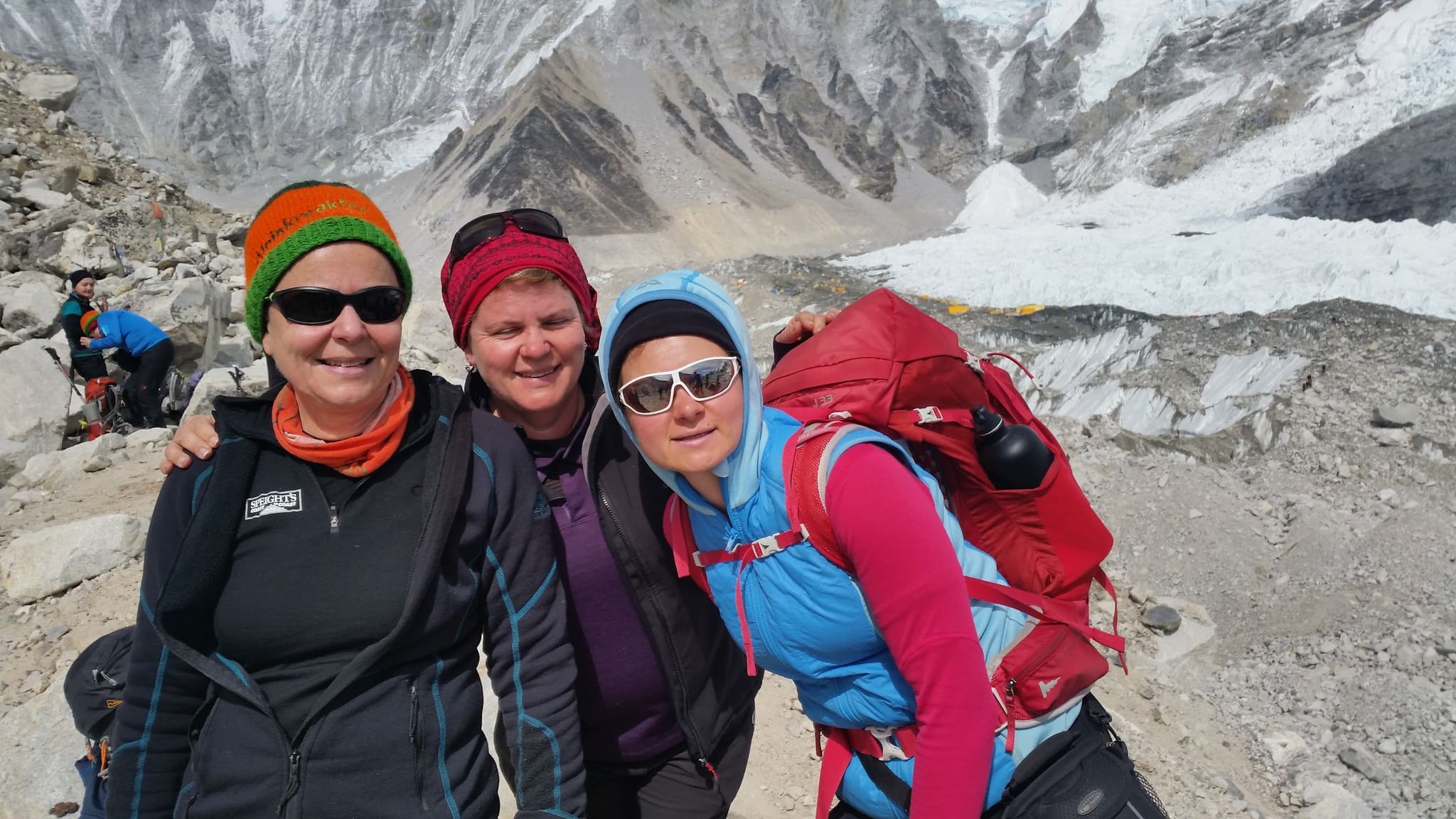 smiling during a great trek