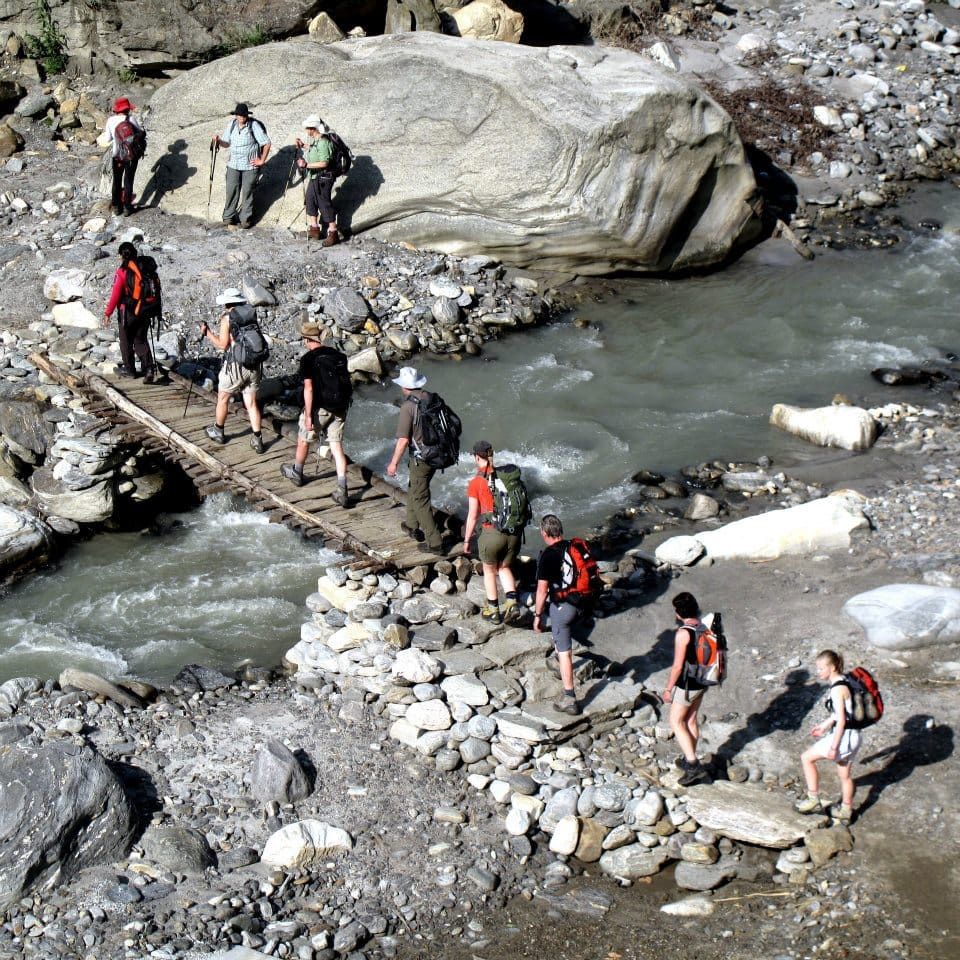 trekking with guides in abc trek